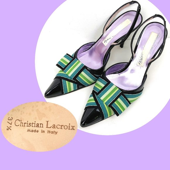 Christian Lacroix Shoes - Christian Lacroix Paris Dress Slingback Heels 37.5